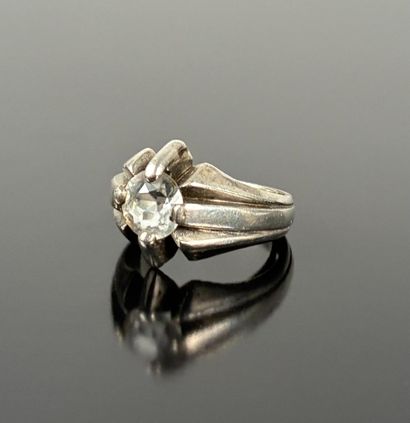 Bague en argent 800 millièmes façon byker...