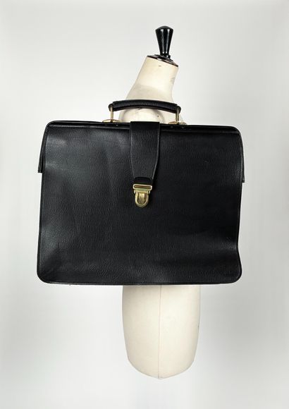 Men's briefcase or attaché case in black...