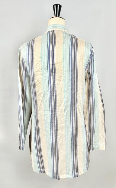ARMAND VENTILO
Cream and blue striped silk...