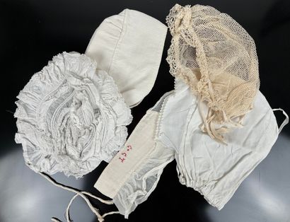 Ensemble de bonnets en coton et cotonnade...