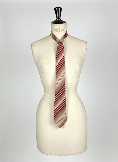 Set of five ties of various brands in burgundy,...