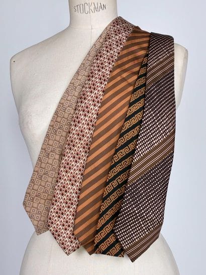 Set of five silk ties of various brands in...
