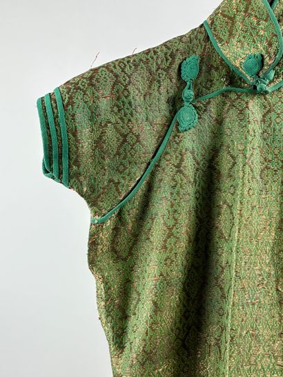 Set of a Chinese-style long dress and bolero,...