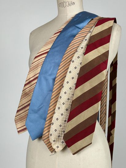 Set of five silk ties of various brands in...