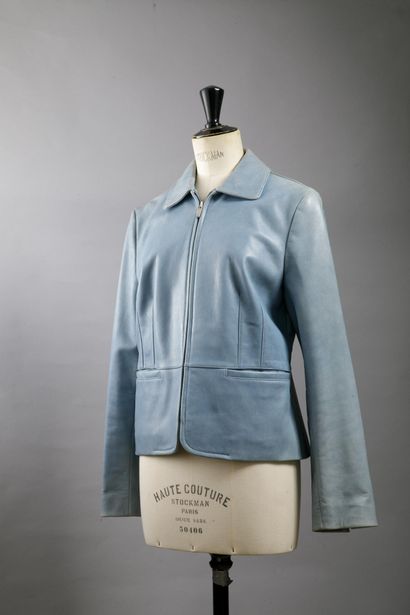 ANN TAYLOR
Light blue leather jacket for...