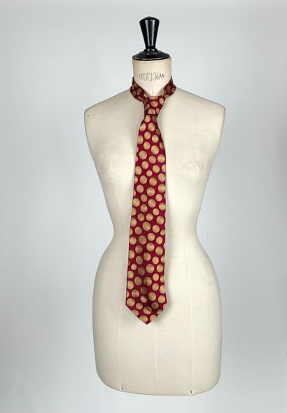 Set of five silk ties of various marks in...