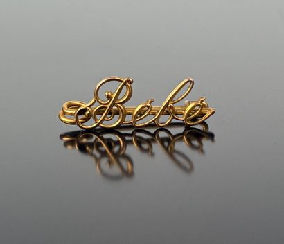 Broche épingle pour lange en plaqué or marqué...