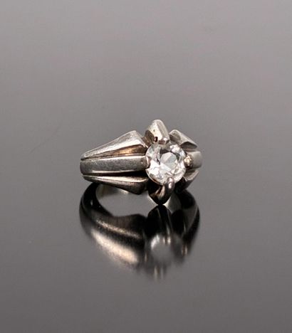 Bague en argent 800 millièmes façon byker...
