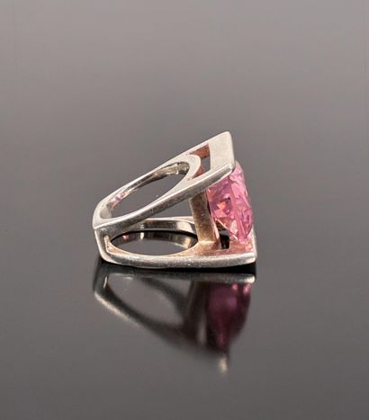 Bague cocktail en argent 925 millièmes ornée...