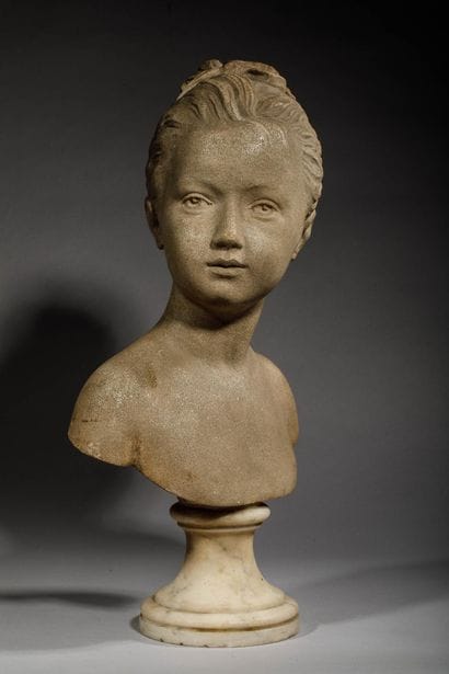 D'après Jean-Antoine HOUDON
Buste de fillette...
