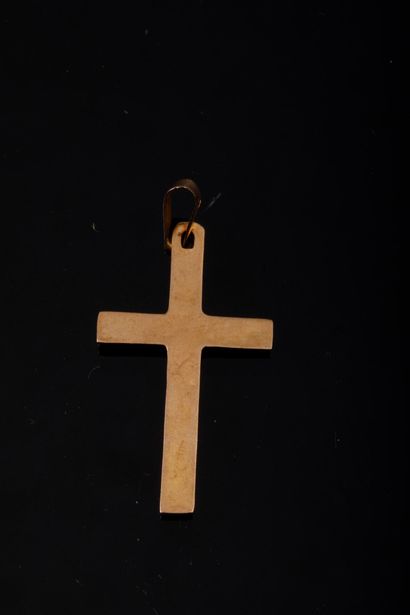 Pendentif en croix en or jaune 750 millièmes...
