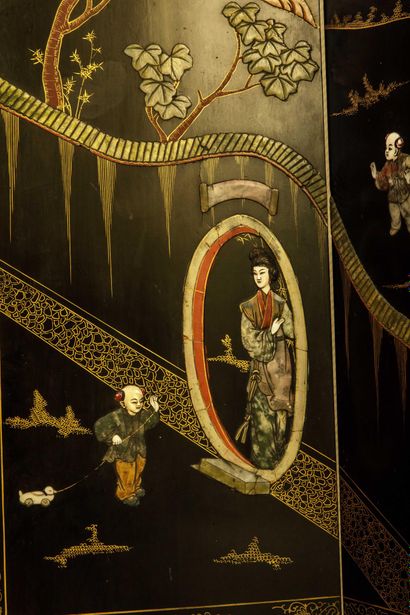CHINA, 20th century
Folding screen made of...