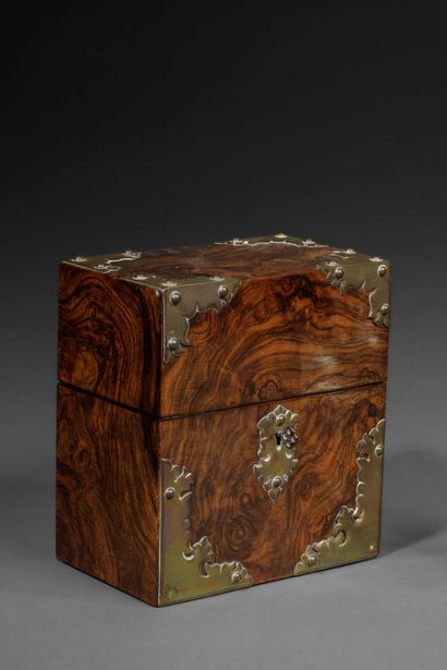 Small mahogany liqueur cabinet with mahogany...