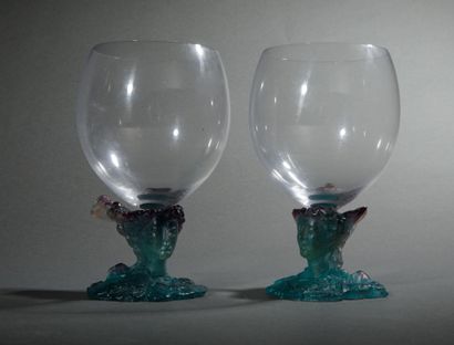 DAUM France
Two cognac glasses made of crystal...