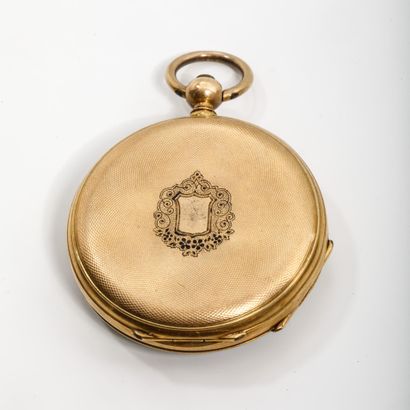 Petite montre de poche en or jaune 750 millièmes...