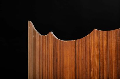 In the style of Baumann 
Wavy folding screen...