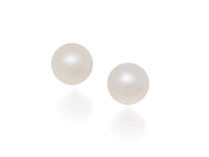 Pair of stud earrings in 750-thousandths...