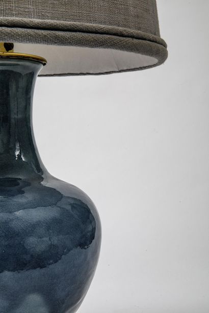 Southeast Asia
Blue lacquer vase with a high,...