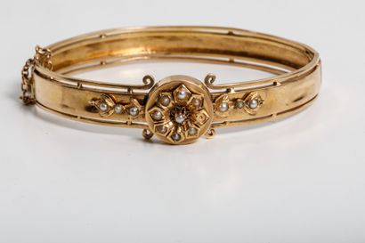 Bracelet jonc en or jaune 750 millièmes (poinçon...