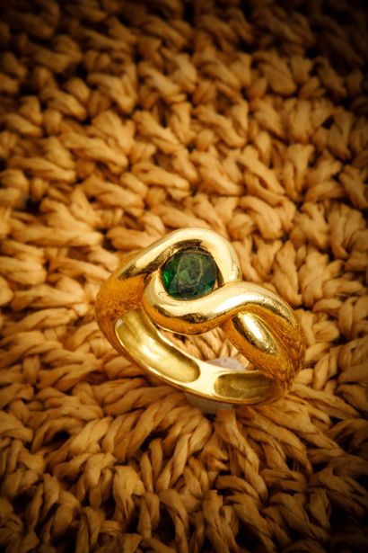 Bague en or jaune 750 millièmes (Poinçon...