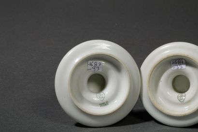 Sèvres 
Pair of white porcelain egg cups,...