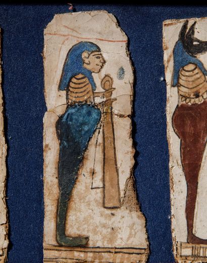EGYPT—
Three pieces of cartonnage or stuccoed...