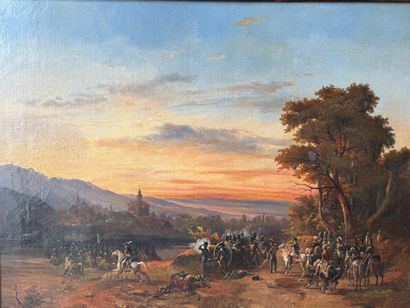 Attribué à Hippolyte LECOMTE (1781 - 1857)
Bataille...