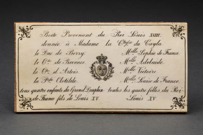 Bone plaque commemorating the French royal...