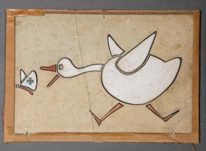 Composition sur papier.
Marquée BR 224.
Gouache...