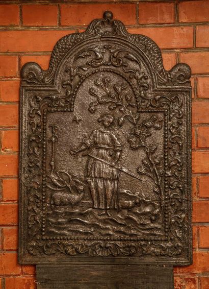 Plaque de cheminé en fonte de fer à la glaneuse
Travail...