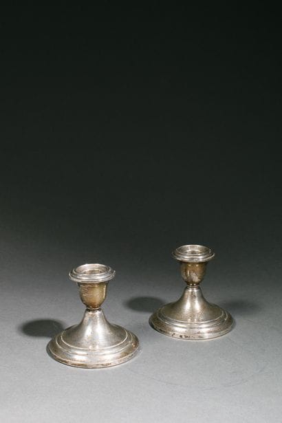 GORHAM Manufactory - 
Pair of small, weighted...