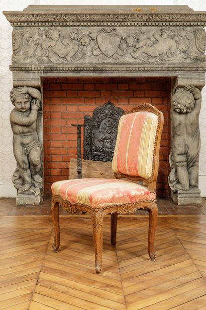 Banquette et un fauteuil de style Louis XV...