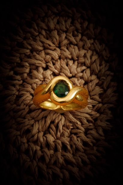 Bague en or jaune 750 millièmes (Poinçon...