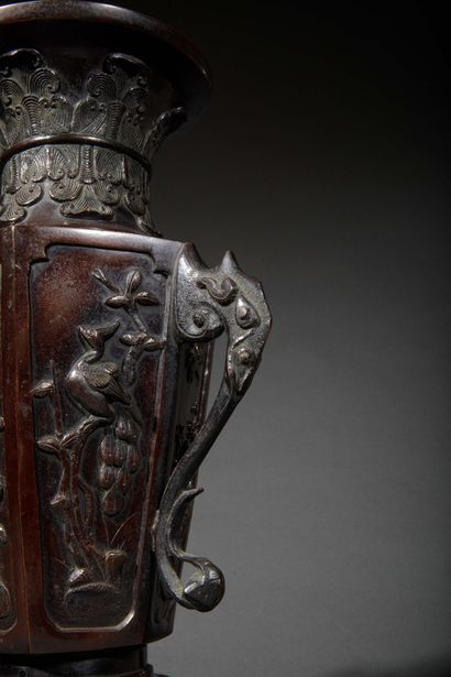 INDOCHINA, 20TH CENTURY
Pair of bronze vases...