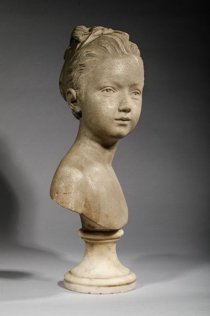 D'après Jean-Antoine HOUDON
Buste de fillette...
