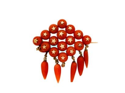 Broche en or 750 millièmes, de forme losangique,...