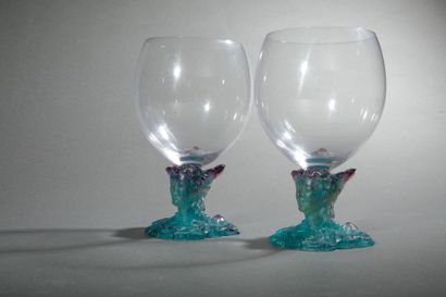 DAUM France
Two cognac glasses made of crystal...