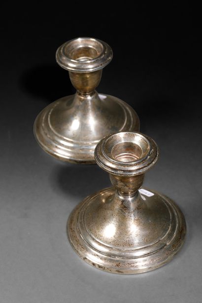 GORHAM Manufactory - 
Pair of small, weighted...