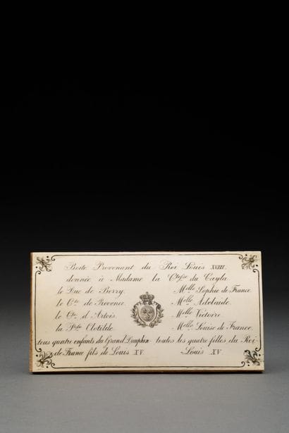 Bone plaque commemorating the French royal...