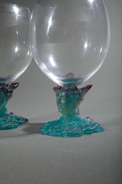 DAUM France
Two cognac glasses made of crystal...