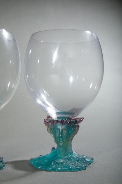 DAUM France
Two cognac glasses made of crystal...