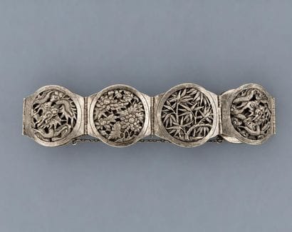 VIETNAM
Silver bracelet (beetle hallmark)...