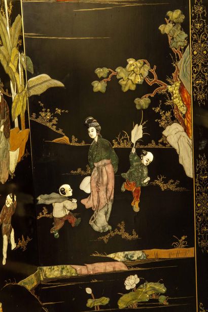 CHINA, 20th century
Folding screen made of...