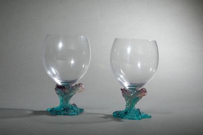 DAUM France
Two cognac glasses made of crystal...