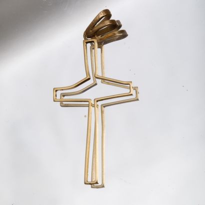 Croix en or 750 millièmes (poinçon tête d'aigle)...