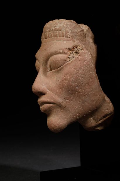 Fragment of an Egyptian sculpture reminiscent...