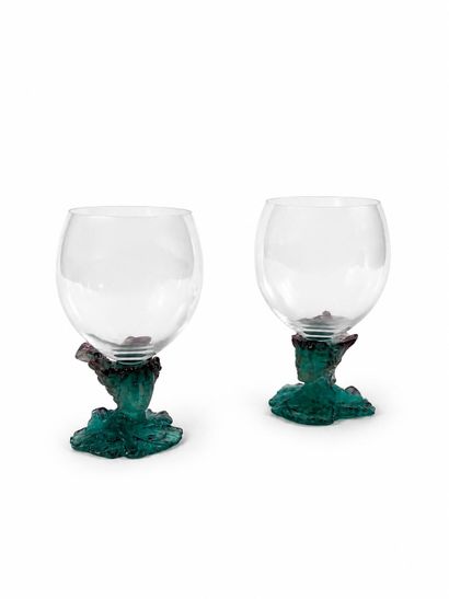 DAUM France
Two cognac glasses made of crystal...