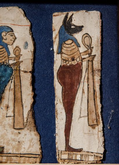EGYPT—
Three pieces of cartonnage or stuccoed...