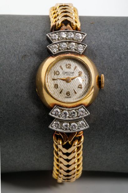 Women's wristwatch in 750 gold and 850 platinum,...