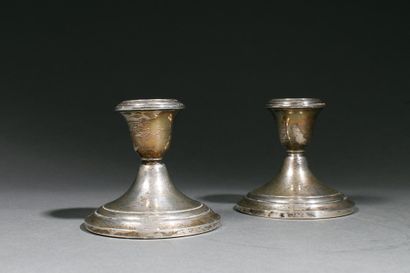 GORHAM Manufactory - 
Pair of small, weighted...